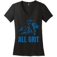 All Grit Detroit Women's V-Neck T-Shirt