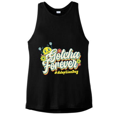 Adopt Gotcha Day Gotcha Forever Family Adoption Day Ladies PosiCharge Tri-Blend Wicking Tank