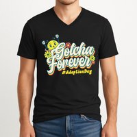 Adopt Gotcha Day Gotcha Forever Family Adoption Day V-Neck T-Shirt
