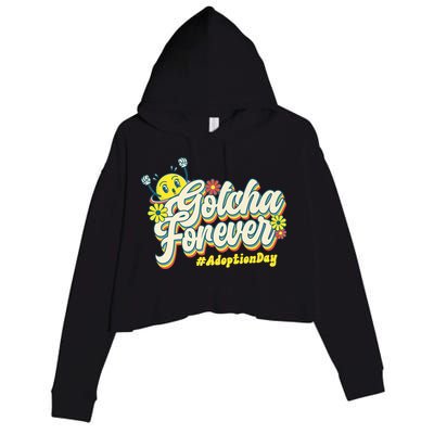 Adopt Gotcha Day Gotcha Forever Family Adoption Day Crop Fleece Hoodie