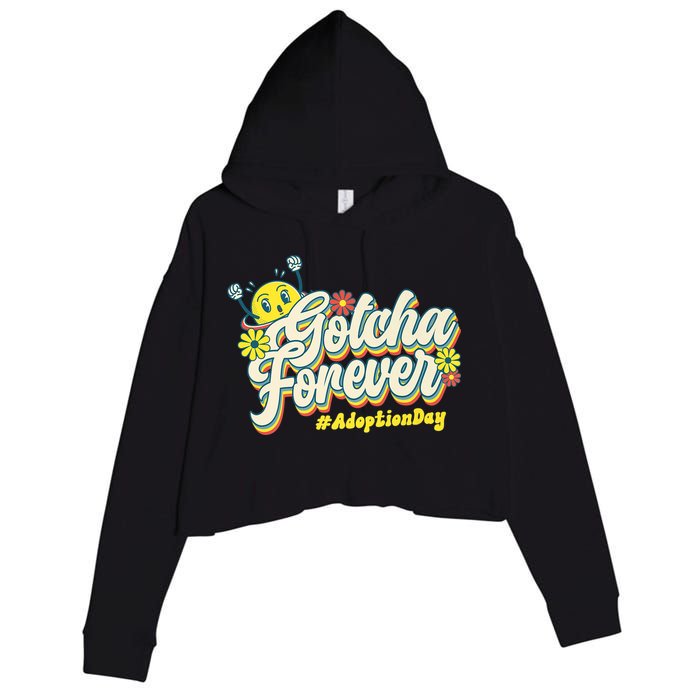 Adopt Gotcha Day Gotcha Forever Family Adoption Day Crop Fleece Hoodie