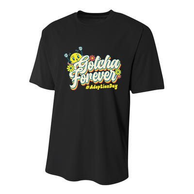 Adopt Gotcha Day Gotcha Forever Family Adoption Day Youth Performance Sprint T-Shirt