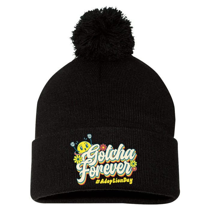 Adopt Gotcha Day Gotcha Forever Family Adoption Day Pom Pom 12in Knit Beanie