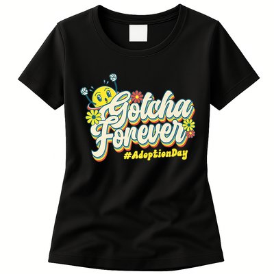Adopt Gotcha Day Gotcha Forever Family Adoption Day Womens T-Shirt