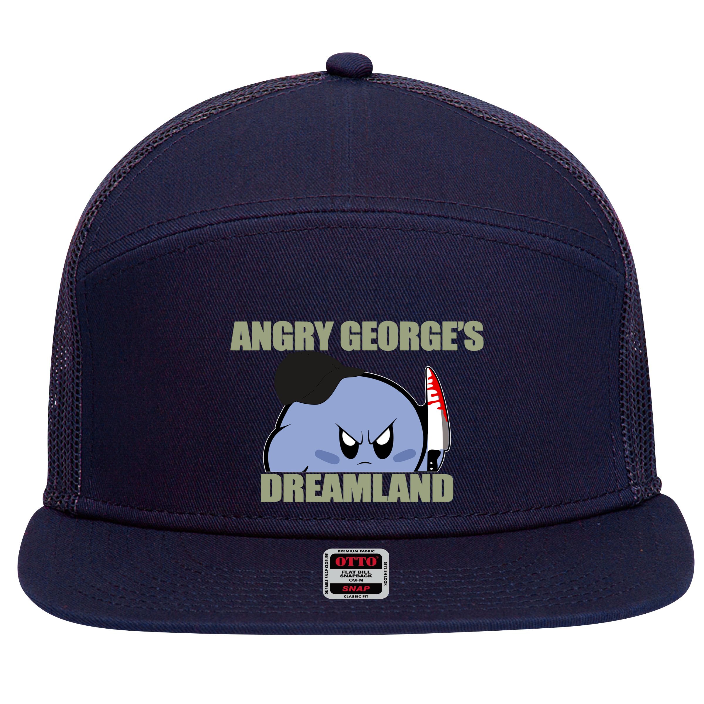 Angry GeorgeS Dreamland 7 Panel Mesh Trucker Snapback Hat