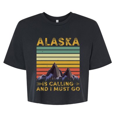 Alaska Gifts Denali Juneau Alyaska Bella+Canvas Jersey Crop Tee