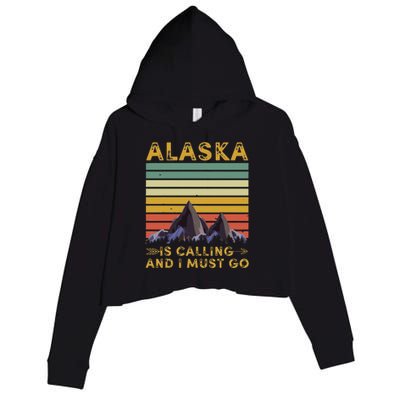 Alaska Gifts Denali Juneau Alyaska Crop Fleece Hoodie