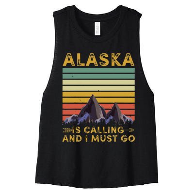 Alaska Gifts Denali Juneau Alyaska Women's Racerback Cropped Tank