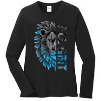 All Grit Detroit Football Ladies Long Sleeve Shirt