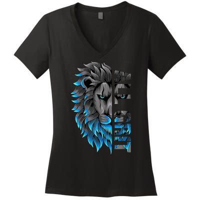 All Grit Detroit Football Women's V-Neck T-Shirt