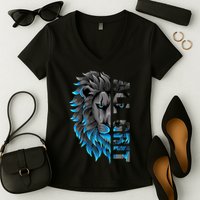 All Grit Detroit Football Women's V-Neck T-Shirt