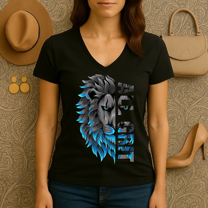 All Grit Detroit Football Women's V-Neck T-Shirt