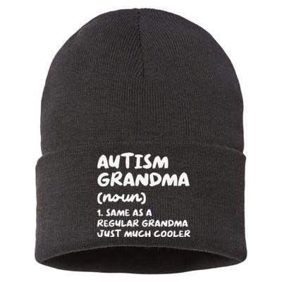 Autism Grandma Definition Sustainable Knit Beanie