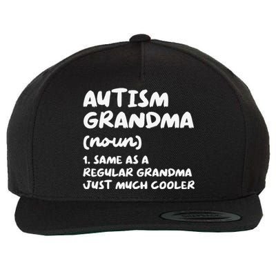 Autism Grandma Definition Wool Snapback Cap