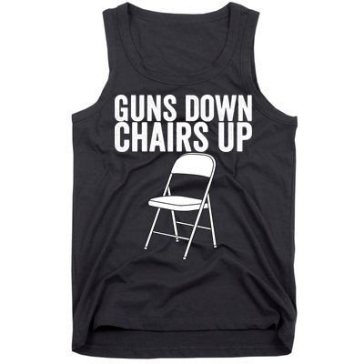 Alabama Guns Down Chairs Up Funny White Folding Chairs Fight Tank Top