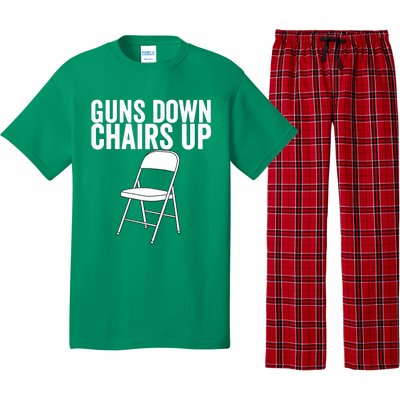 Alabama Guns Down Chairs Up Funny White Folding Chairs Fight Pajama Set