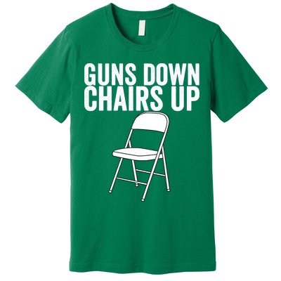 Alabama Guns Down Chairs Up Funny White Folding Chairs Fight Premium T-Shirt