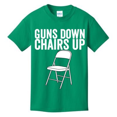 Alabama Guns Down Chairs Up Funny White Folding Chairs Fight Kids T-Shirt