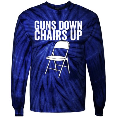 Alabama Guns Down Chairs Up Funny White Folding Chairs Fight Tie-Dye Long Sleeve Shirt