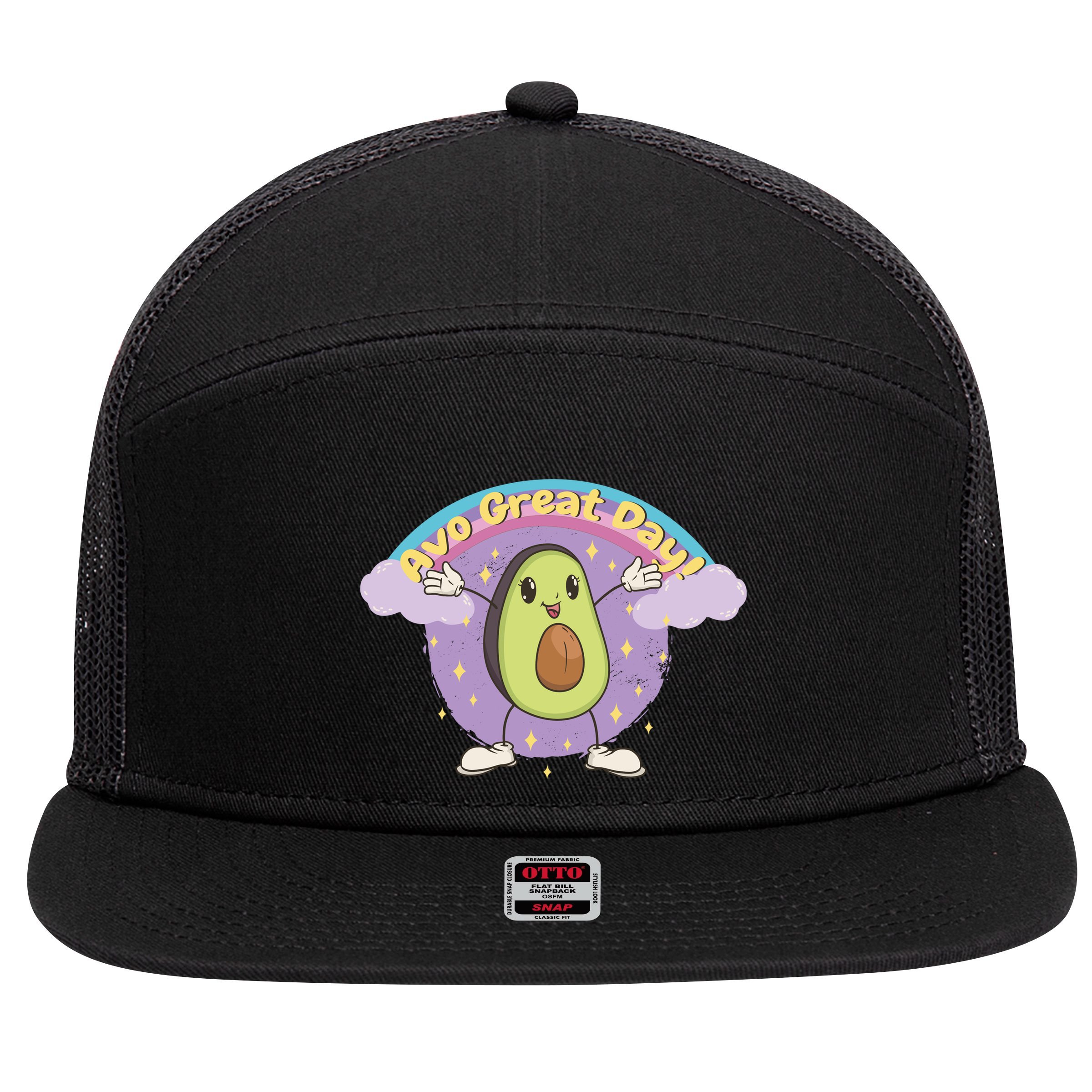 Avo Great Day Avocado 7 Panel Mesh Trucker Snapback Hat