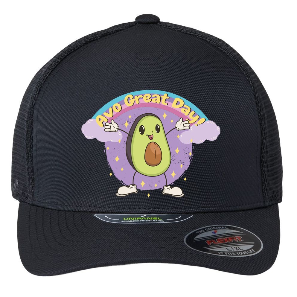 Avo Great Day Avocado Flexfit Unipanel Trucker Cap