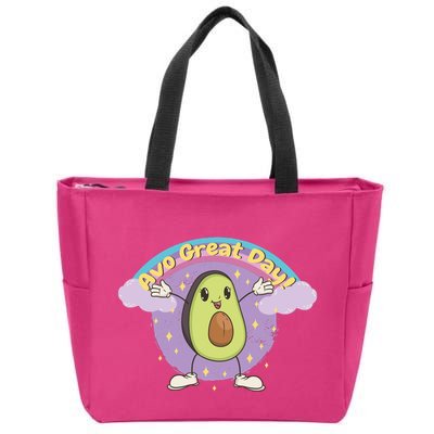 Avo Great Day Avocado Zip Tote Bag