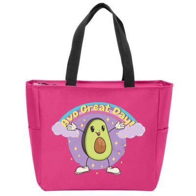 Avo Great Day Avocado Zip Tote Bag