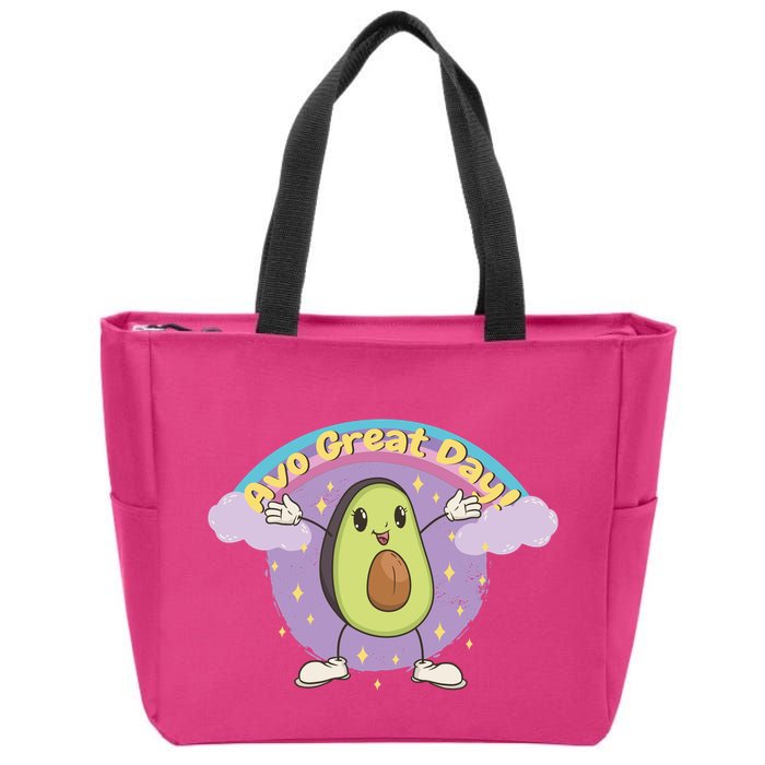 Avo Great Day Avocado Zip Tote Bag