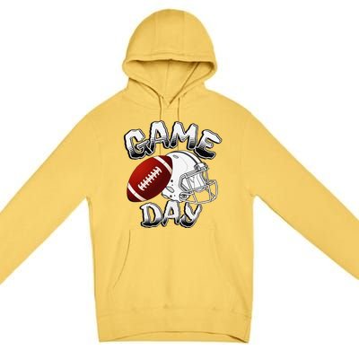 Awesome Game Day Football American Football Season Premium Pullover Hoodie