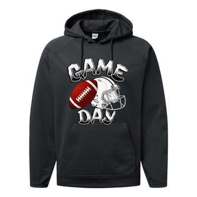 Awesome Game Day Football American Football Season Performance Fleece Hoodie