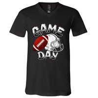 Awesome Game Day Football American Football Season V-Neck T-Shirt