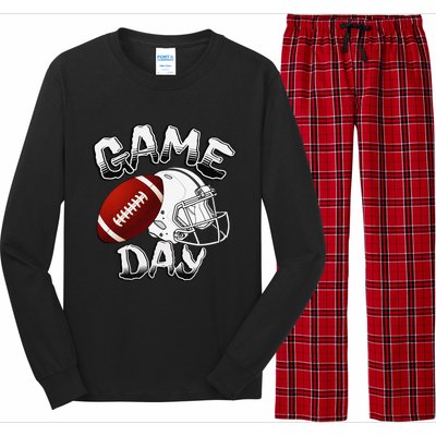 Awesome Game Day Football American Football Season Long Sleeve Pajama Set