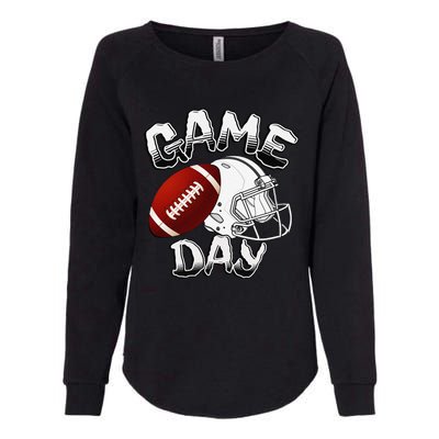 Awesome Game Day Football American Football Season Womens California Wash Sweatshirt