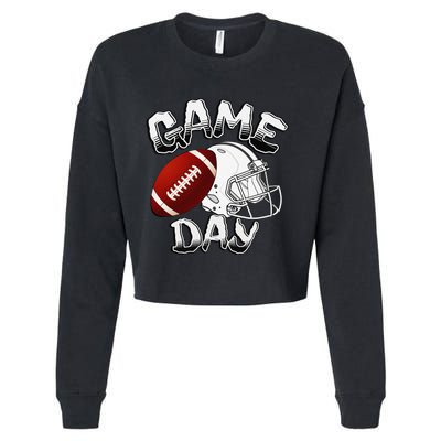 Awesome Game Day Football American Football Season Cropped Pullover Crew