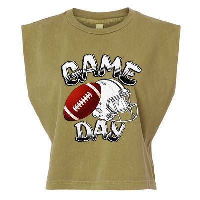 Awesome Game Day Football American Football Season Garment-Dyed Women's Muscle Tee