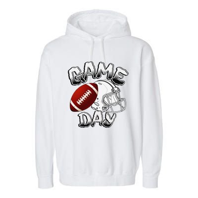 Awesome Game Day Football American Football Season Garment-Dyed Fleece Hoodie