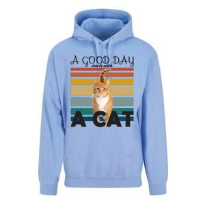 A Good Day Starts With Cat Unisex Surf Hoodie