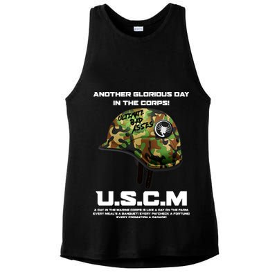 Another Glorious Day In The Corps USCM Ultimate Bad Asses Ladies PosiCharge Tri-Blend Wicking Tank