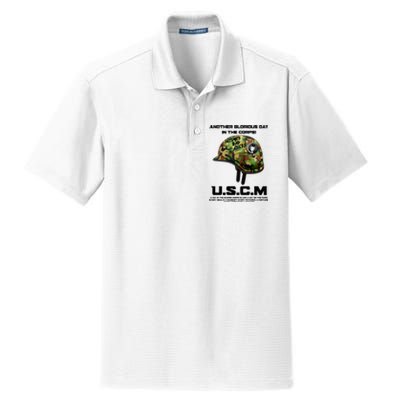 Another Glorious Day In The Corps USCM Ultimate Bad Asses Dry Zone Grid Polo