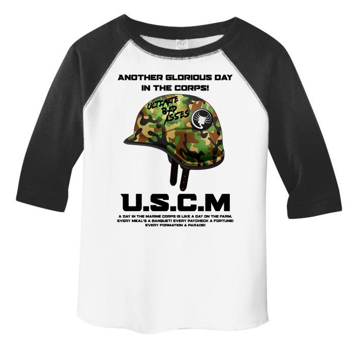 Another Glorious Day In The Corps USCM Ultimate Bad Asses Toddler Fine Jersey T-Shirt