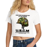 Another Glorious Day In The Corps USCM Ultimate Bad Asses Crop Top