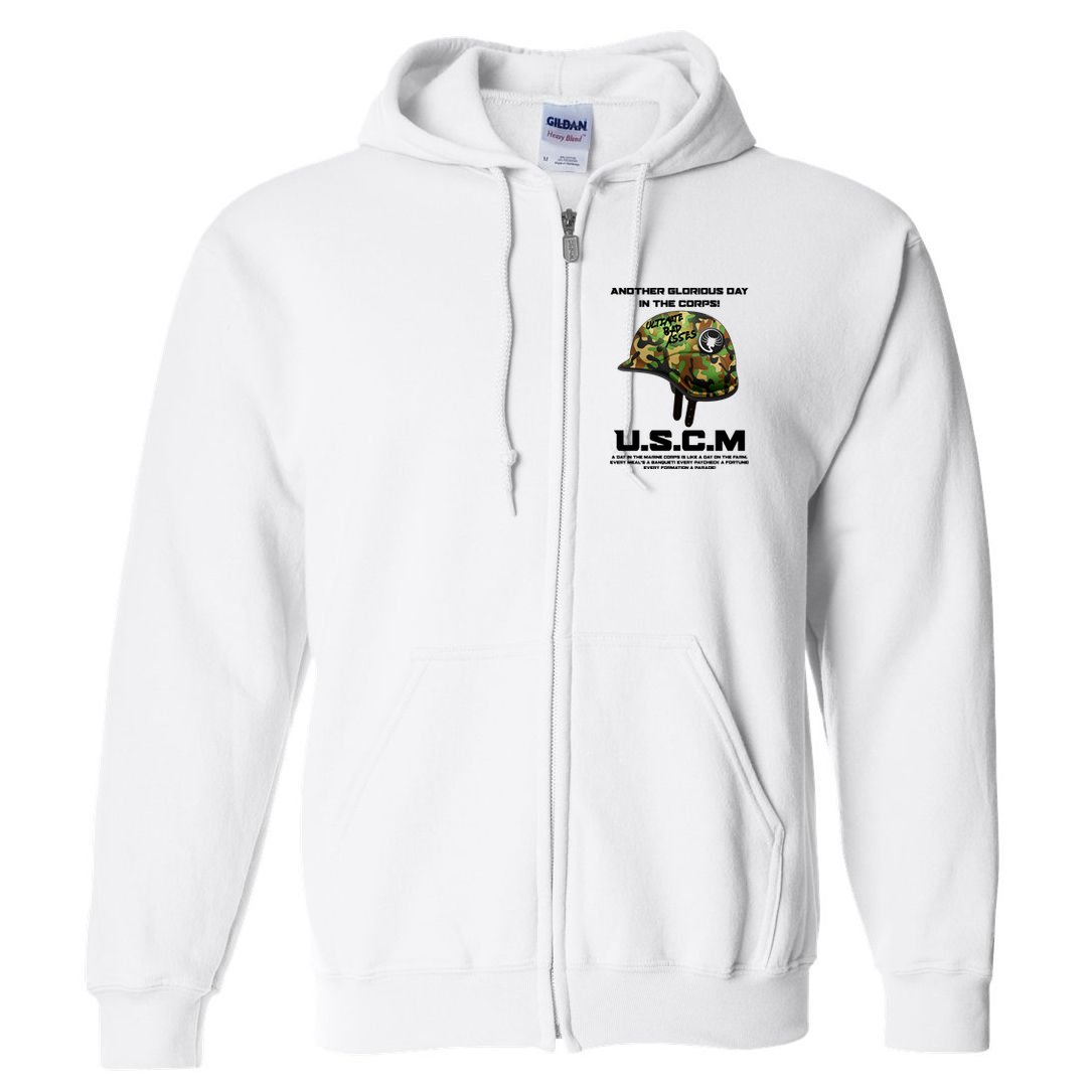 Another Glorious Day In The Corps USCM Ultimate Bad Asses Full Zip Hoodie