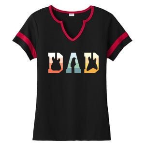 Acoustic Guitar Dad Guitarist Musical Instrument Musician Ladies Halftime Notch Neck Tee