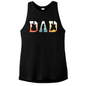 Acoustic Guitar Dad Guitarist Musical Instrument Musician Ladies PosiCharge Tri-Blend Wicking Tank