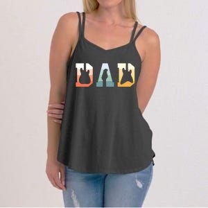 Acoustic Guitar Dad Guitarist Musical Instrument Musician Women's Strappy Tank