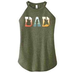 Acoustic Guitar Dad Guitarist Musical Instrument Musician Women's Perfect Tri Rocker Tank