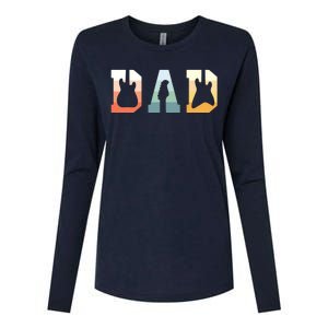 Acoustic Guitar Dad Guitarist Musical Instrument Musician Womens Cotton Relaxed Long Sleeve T-Shirt