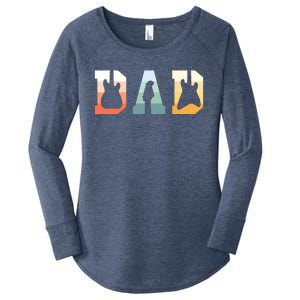 Acoustic Guitar Dad Guitarist Musical Instrument Musician Women's Perfect Tri Tunic Long Sleeve Shirt