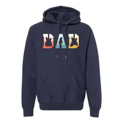 Acoustic Guitar Dad Guitarist Musical Instrument Musician Premium Hoodie