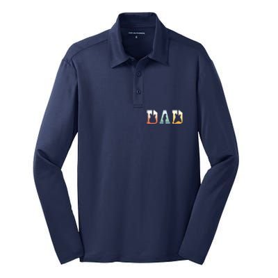 Acoustic Guitar Dad Guitarist Musical Instrument Musician Silk Touch Performance Long Sleeve Polo